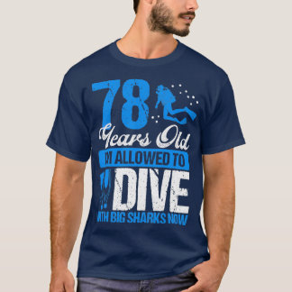 Camiseta Buceo Scuba de 78 años Buceo Scuba de 78 años