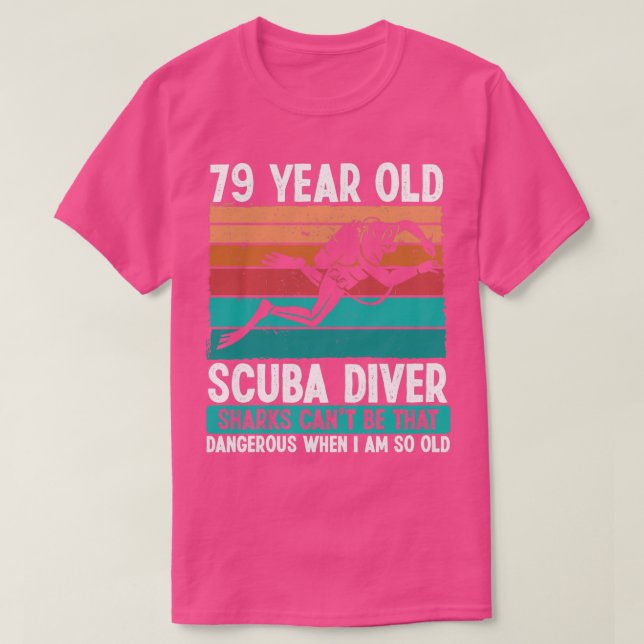 Camiseta Buceo Scuba de 79 años 79 cumpleaños (Diseño del anverso)