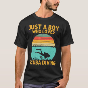 Camiseta Buceo Scuba Para Niños Hombres Buceo Subacuático