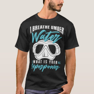 Camiseta Buceo Scuba Respira Bajo El Buceador Del Agua