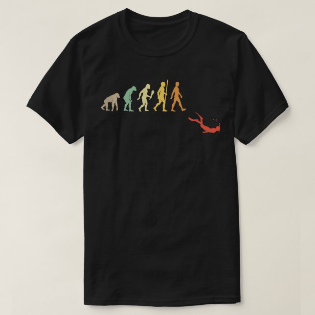 Camiseta Buceo Scuba Submarinismo Snorkeling Evolution Gift (Diseño del anverso)
