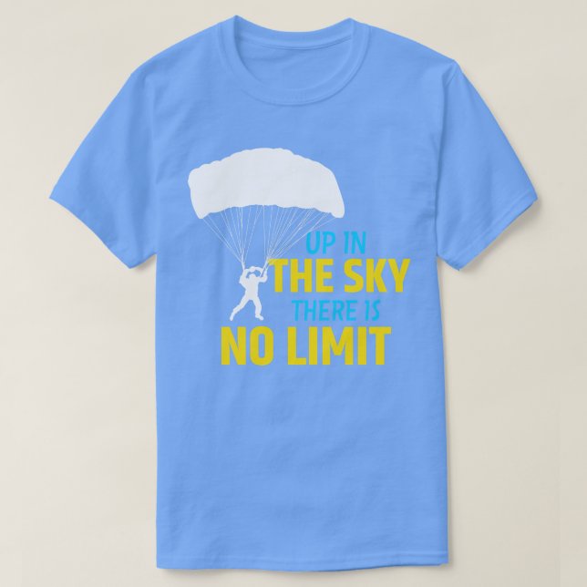 Camiseta Buceo Sin Límite En El Paracaídas Skydiver (Diseño del anverso)
