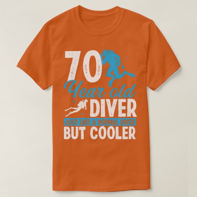 Camiseta Buceo Snorkel 70 años Scuba 70 cumpleaños (Diseño del anverso)