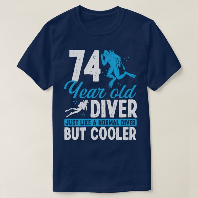 Camiseta Buceo Snorkel 74 Años 74 Cumpleaños (Diseño del anverso)