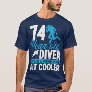 Camiseta Buceo Snorkel 74 Años 74 Cumpleaños