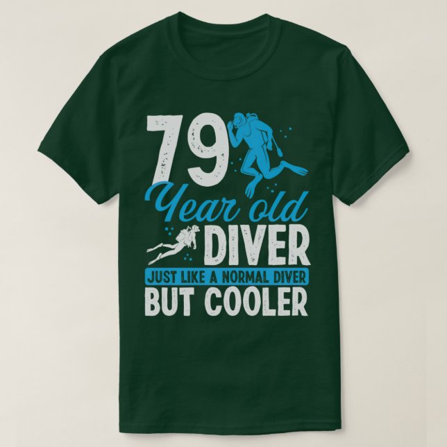 Camiseta Buceo Snorkel de 79 años 79 cumpleaños (Diseño del anverso)