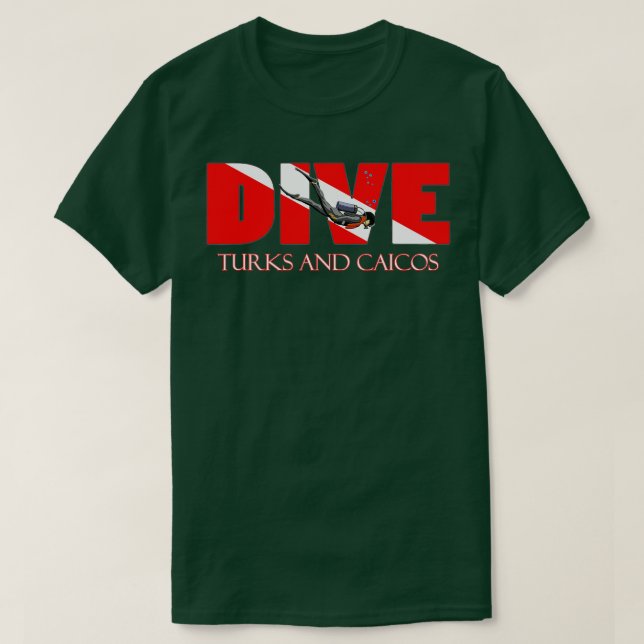 Camiseta Buceo Snorkeling SCUBA DIVE Turcas y Caicos (Diseño del anverso)