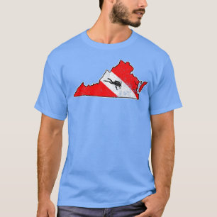 Camiseta Buceo Vintage Virginia Scuba Diving State Map