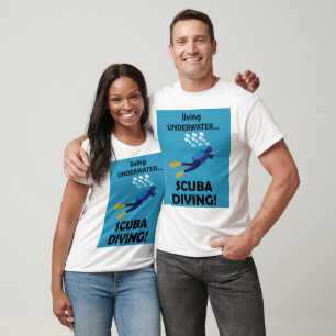 Camiseta Buceo Viviendo Bajo el Agua Buceo