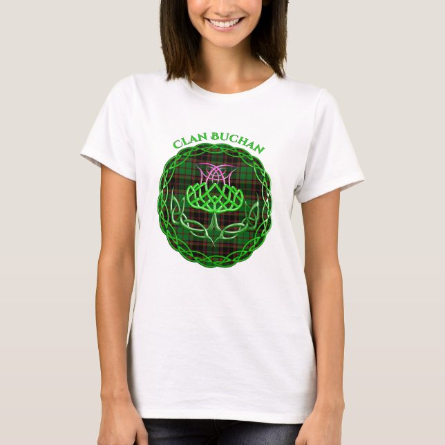 Camiseta Buchan Scottish Tartan Celtic Thistle (Anverso)