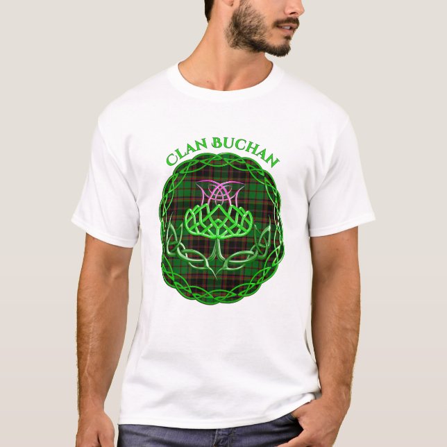 Camiseta Buchan Scottish Tartan Celtic Thistle (Anverso)