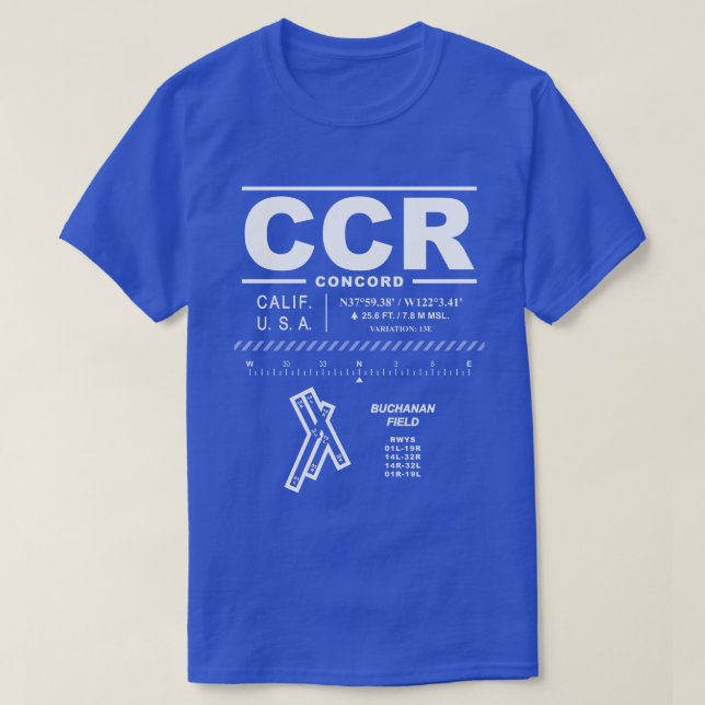 Camiseta Buchanan Field Airport CCR T-Shirt (Diseño del anverso)