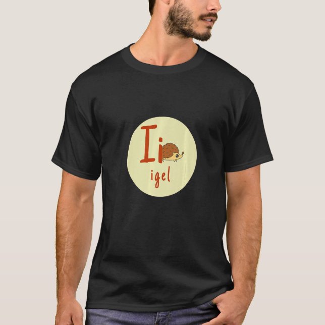 Camiseta Buchstaben des deutschen Alphabets I Igel (Anverso)