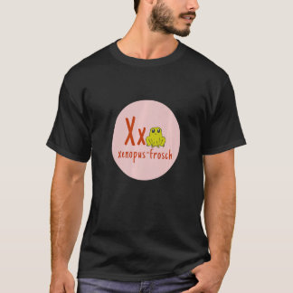 Camiseta Buchstaben des deutschen Alphabets X Xenopus frosc
