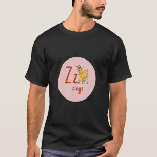 Camiseta Buchstaben des deutschen Alphabets Z Ziege