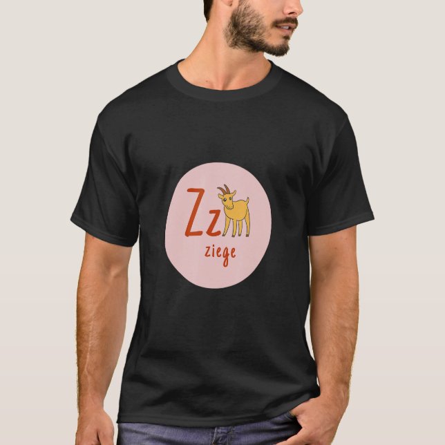Camiseta Buchstaben des deutschen Alphabets Z Ziege (Anverso)