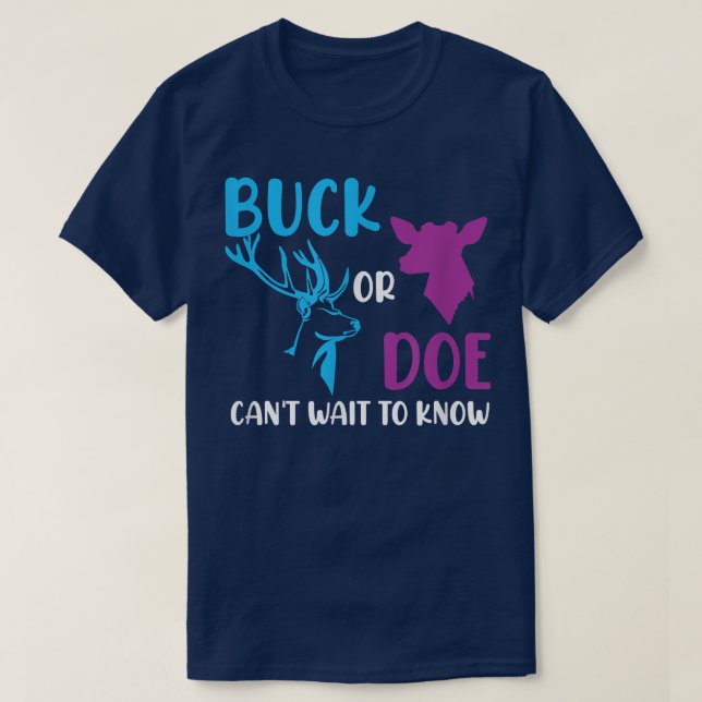 Camiseta Buck o no puede esperar a saber Fiesta de revelaci (Diseño del anverso)