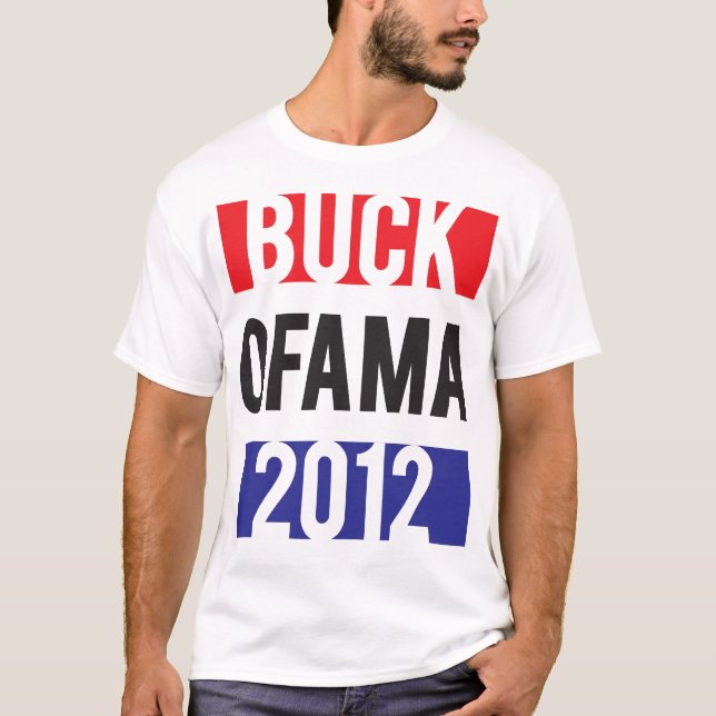 Camiseta Buck Ofama 2012 - RedWhiteBlue (Anverso)