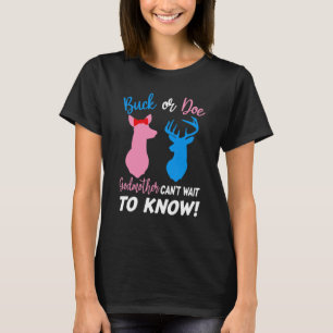 Camiseta Buck Or Doe Godmother Can't Wait To Know Gender Re