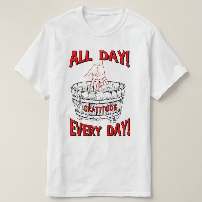 Camiseta BUCKET de GRATITUD (Diseño del anverso)