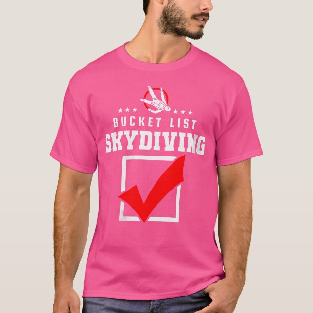 Camiseta Bucket List Skydiving (Anverso)