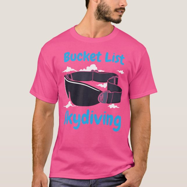 Camiseta Bucket List Skydiving (Anverso)