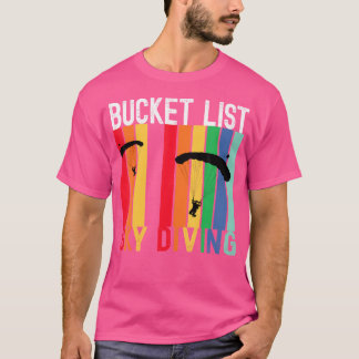 Camiseta Bucket List Skydiving Funny