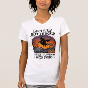 Camiseta Bucle Arriba Bruja Mantequilla Switch Halloween Es