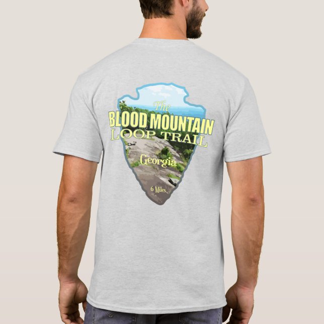 Camiseta Bucle de montaña de sangre (punta de flecha) (Reverso)