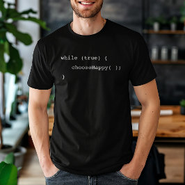 Camiseta Bucle infinito divertido Elegir programador feliz