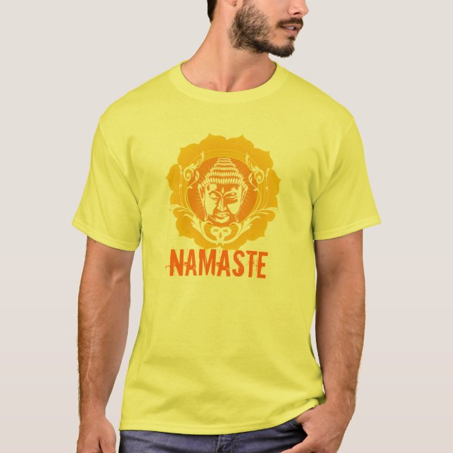 Camiseta Buda anaranjado y amarillo hace frente (Anverso)