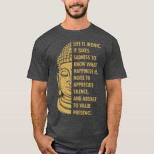 Camiseta Buda buda budismo la vida es ironía tristeza