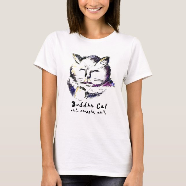 Camiseta Buda Cat T-Shirt (Anverso)