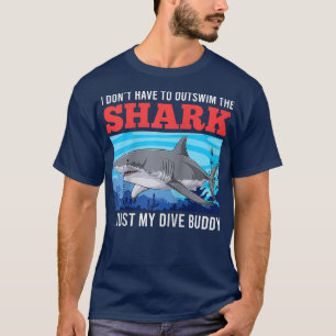 Camiseta Buda de buceo de sarcasmo buzo buzo de tiburón