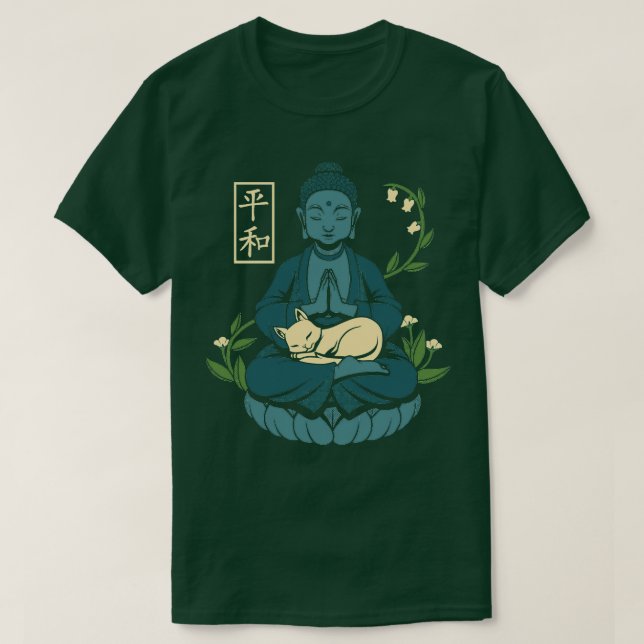 Camiseta Buda de la mediación de gatos de Tobe Fonseca (Diseño del anverso)