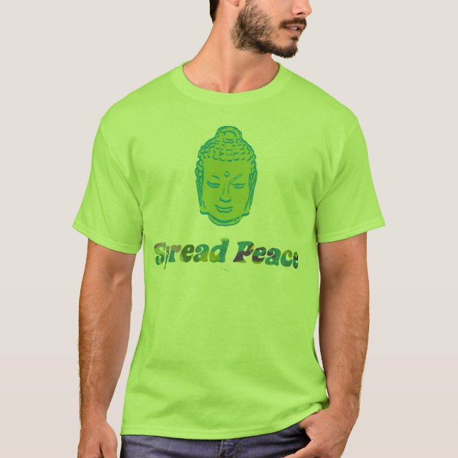 Camiseta Buda de paz verde (Anverso)