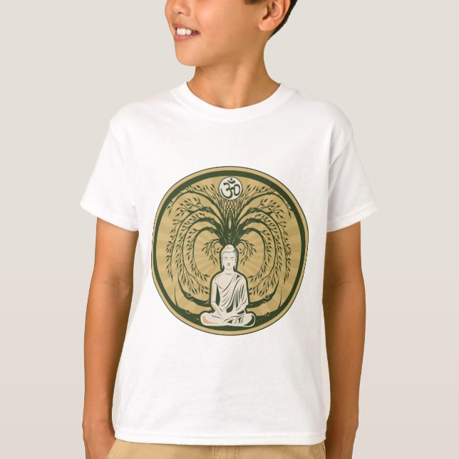 Camiseta Buda debajo del árbol de Bodhi (Anverso)