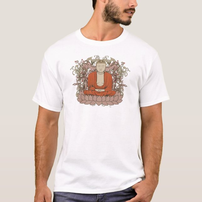 Camiseta Buda en la flor de Lotus (Anverso)