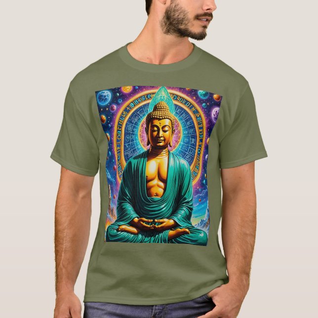 Camiseta Buda galáctica Zodiac Energy Shirt (Anverso)