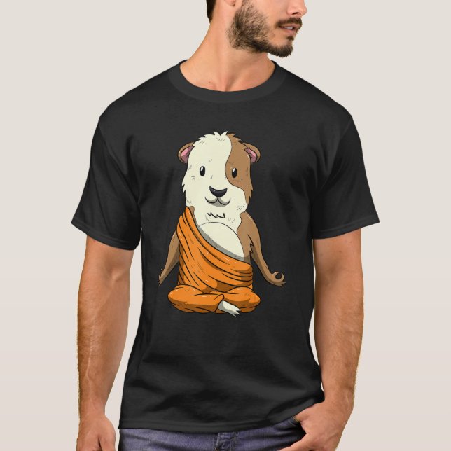 Camiseta Buda Guinea Cerdo Gracioso Cavy Meditación Yoga Po (Anverso)