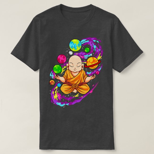 Camiseta Buda medita Yoga Zen Universo (Diseño del anverso)