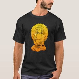 Camiseta Buda Monk Namaste rezando sonrisa Feliz risa