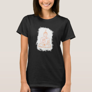 Camiseta Buda Monk Namaste rezando sonrisa Feliz risa