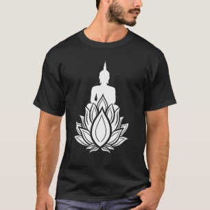 Camiseta Buda Monk Namaste rezando sonrisa Feliz risa