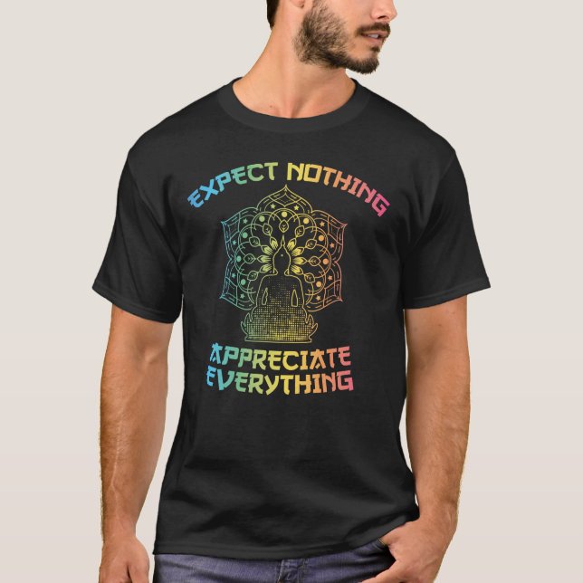 Camiseta Buda no espera nada de apreciado (Anverso)