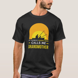 Camiseta Buda Pescador Me Llama Abuela Viaje Pescador