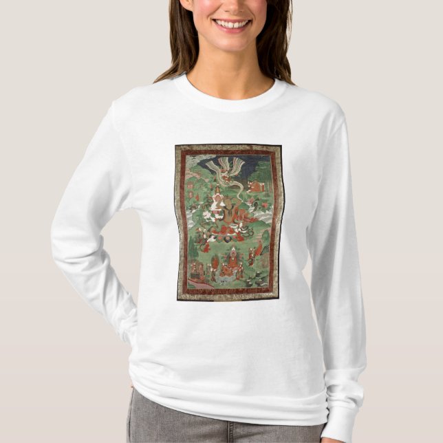 Camiseta Buda que corta un penacho del pelo (Anverso)
