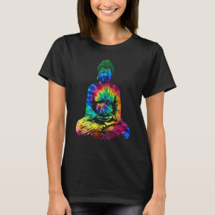 Camiseta Buda Tie Dye Vintage Yoga Espiritual Zen Budismo