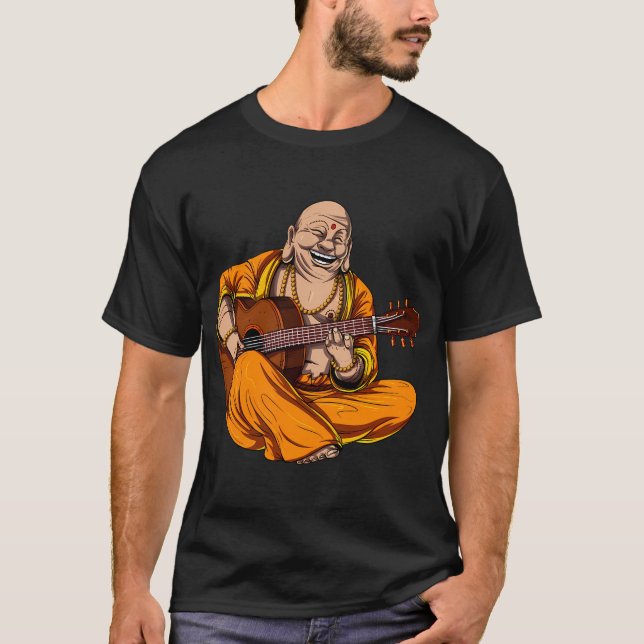 Camiseta Buda tocando la guitarra (Anverso)