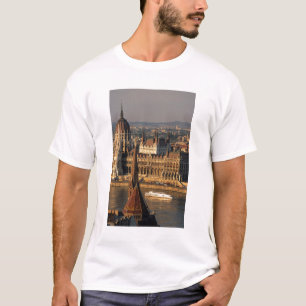 Camiseta Budapest, Hungría, río Danubio, Parlamento